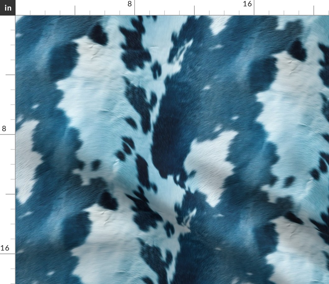 blue hide print