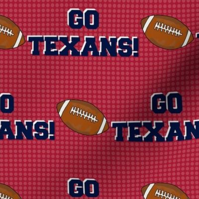 Large Scale Team Spirit Football Go Texans! in Houston Texans Battle Red
