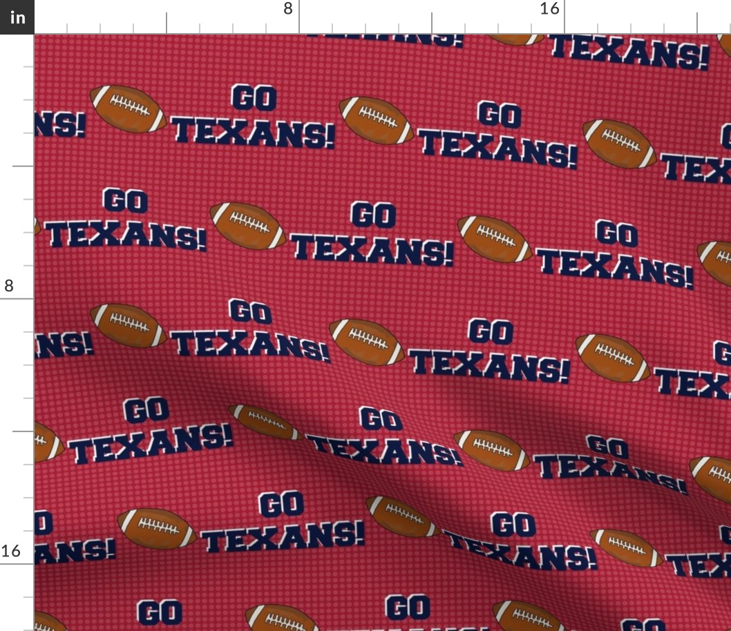 Large Scale Team Spirit Football Go Texans! in Houston Texans Battle Red