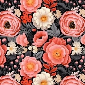 Pink & White Floral - small