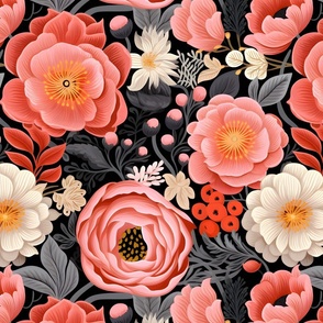 Pink & White Floral - large