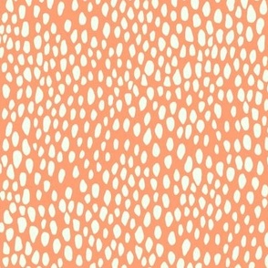 Peach Fuzz Organic Pebble Dot, Animal Print