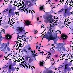 Pink & Purple Floral - small
