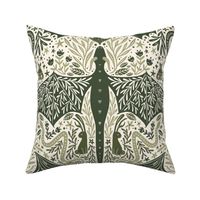   Maximalist Folk Dragons and Enchanted Forest Friends - Green Light 2 - large