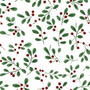 Watercolor Christmas Holly