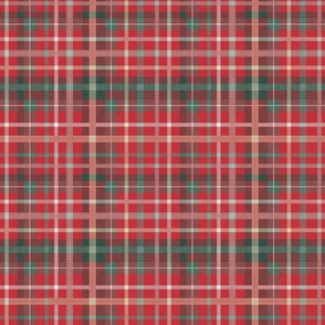 plaid - crimson red - small