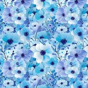 Blue & Purple Floral - small