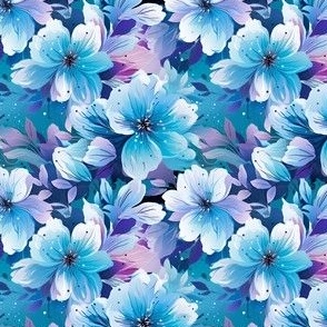 Blue & White Floral - small