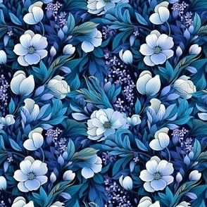 Blue Floral - small