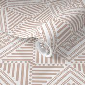 soft warm brown  geometric pattern on white - small scale