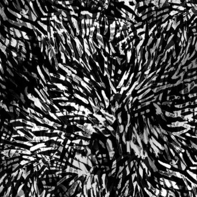 Abstract Watercolor  Splash - Medium Scale - Black and White Paint Fireworks Brush Strokes
