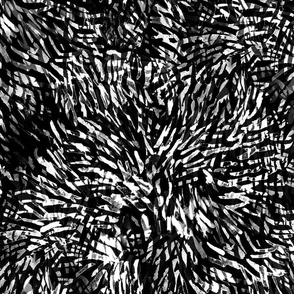 Abstract Watercolor  Splash - Large Scale - Black and White Paint Fireworks Brush Strokes