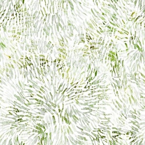 Abstract Watercolor  Splash - Medium Scale - Moss Green Sage Green Leaves Paint Fireworks Brush Strokes