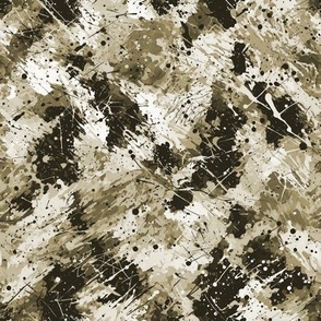Mossy Taupe Paint Splatter  