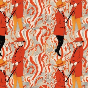 stroll with the gentleman of the candy cane inspired by toulouse lautrec