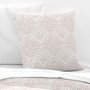 soft neutral brown  geometric pattern on white - small scale