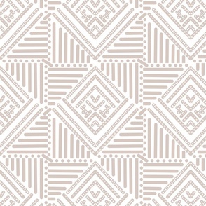 soft neutral brown  geometric pattern on white - small scale