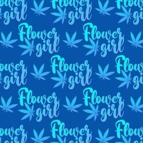 Marijuana Flower Girl Blue