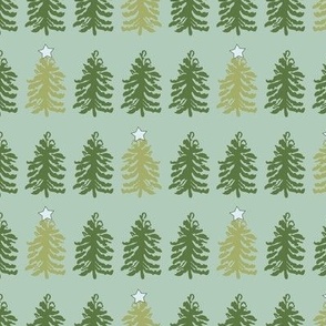 Christmas Trees_ sea green background