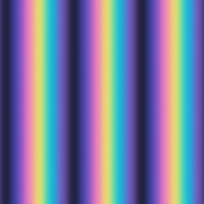  Bright 80s Dark Electric Rainbow Ombré Stripes - Small Scale - Vertical Ombre Bold Bright Gradient