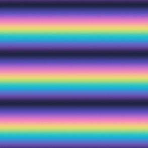  Bright 80s Dark Electric Rainbow Ombré Stripes - Small Scale - Horizontal  Ombre Bold Bright Gradient