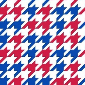 Medium Scale Team Spirit NHL Hockey Houndstooth in New York Rangers Red and Blue