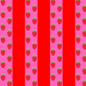 Strawberry stripes pink and red