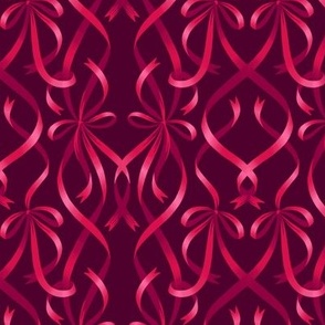 Entwined Ribbons - Raspberry - SMALL