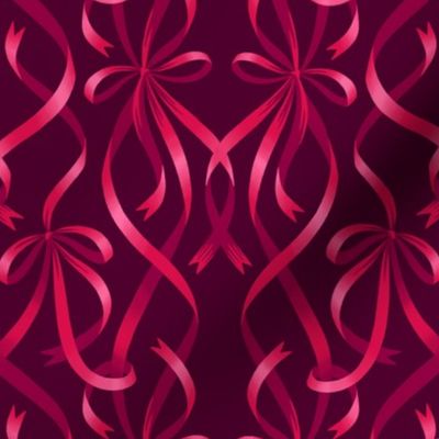 Entwined Ribbons - Raspberry