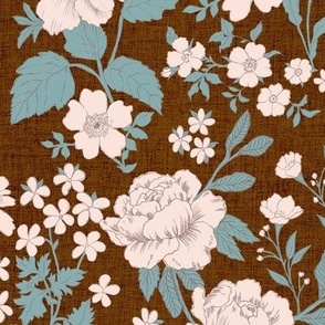 Stella Flora Vintage Brown Sienna Sage green LARGE