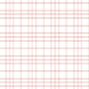 mini valentines day tartan plaid / light pink