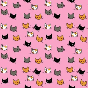 Scattered Kitties - Pink