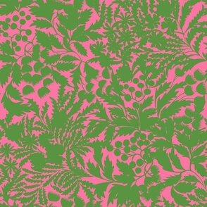 Block print preppy pink and green