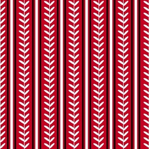 Bigger Scale Team Spirit Baseball Vertical Stitch Stripes in Cincinnati Reds Black and Red