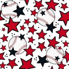 Medium Scale Team Spirit Baseballs and Stars in Cincinnati Reds Black and Red