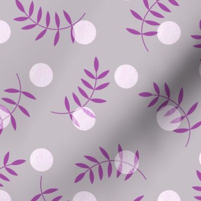 Purple branches on a gray background