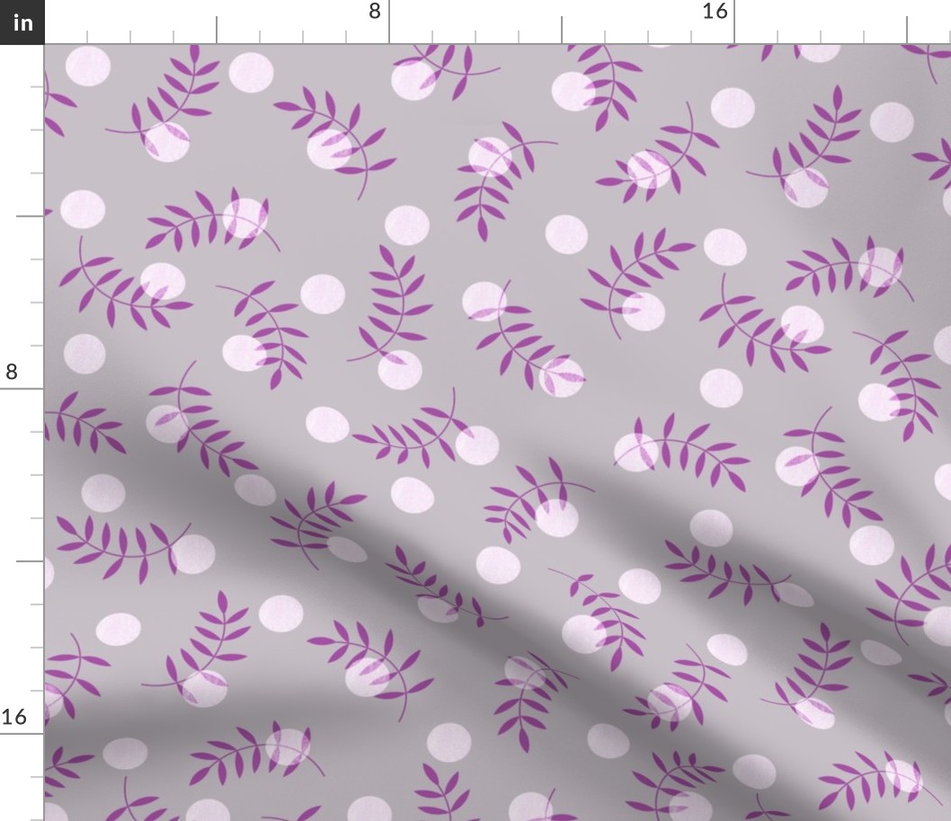 Purple branches on a gray background