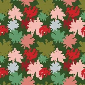 Abstract Christmas, dark green background