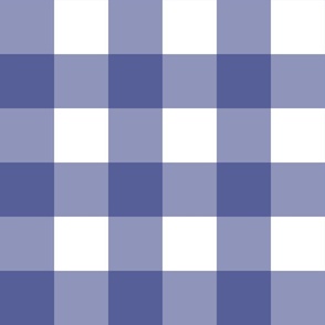 3 in Gingham check - royal navy blue on white