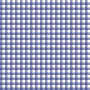 1/2 in Gingham check - royal navy blue on white