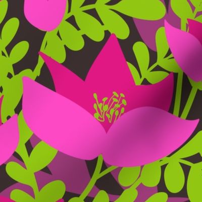 Fuchsia Floral Fanfare