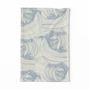 Meditative Large Blue Rolling Calm Ocean Waves