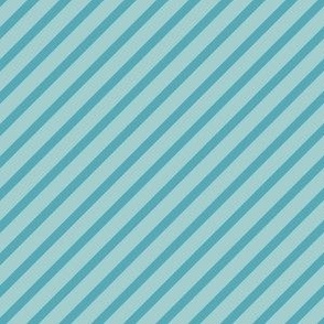 Tone on Tone Diagonal Stripe Pattern in Aquamarine Blue