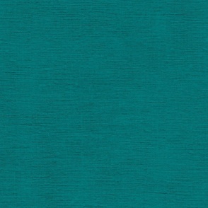 Teal / dark turquoise  / emerald green 001 with fine linen texture - solid color with texture