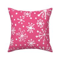 Pink and White Snowflakes