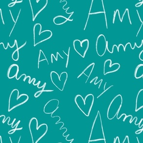 Amy on Teal