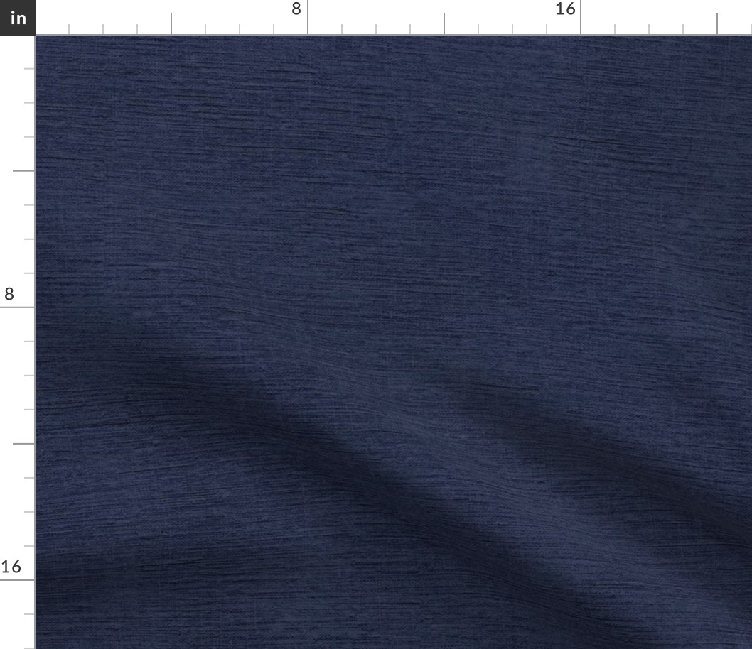 Blue  / navy blue / midnight 001 with fine linen texture - solid color with texture