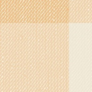 Twill Textured Gingham Check Plaid Plaid (6" squares) -Peach and Cream (TBS197)