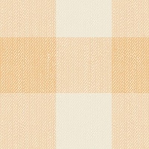 Twill Textured Gingham Check Plaid (3" squares) -Peach and Cream (TBS197)