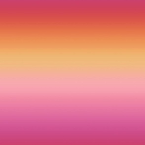 Bright Sunset Ombré Stripes - Medium Scale - Horizontal Ombre Bold Gradient Persimmon Orange Pink
